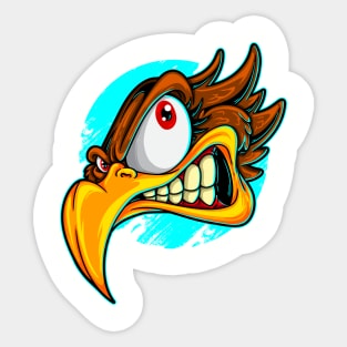 Angry Eagle Sticker